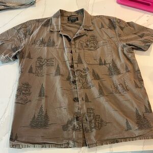 Filson Smokey the bear printed short sleeve button up